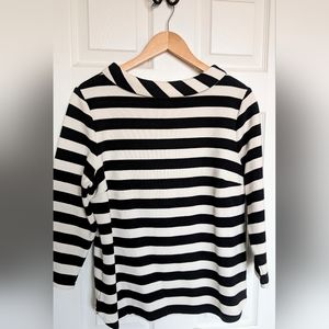 Talbot's Nautical stripe boat neck top